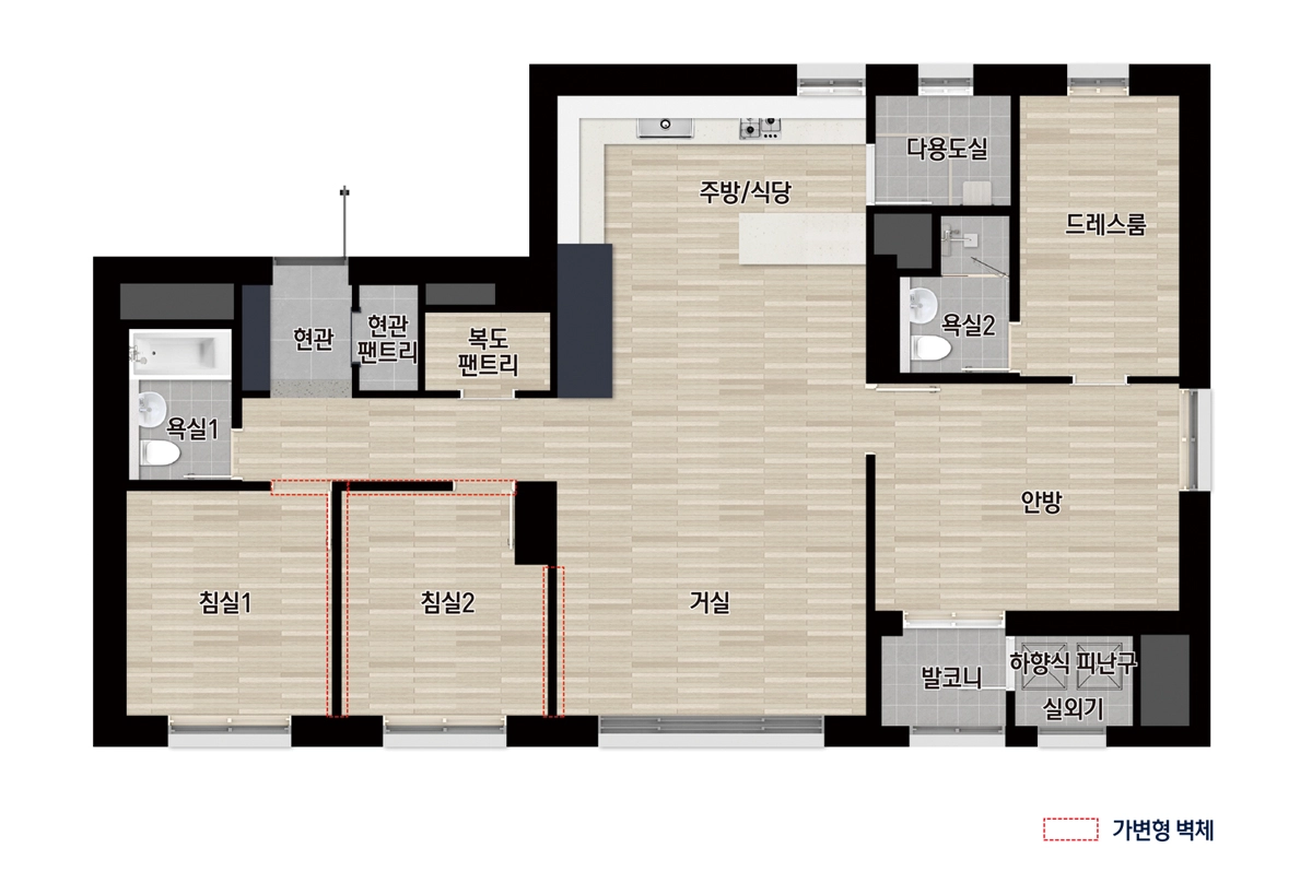 4 Bay + 3 Room 판상형 구조-01
